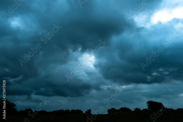 Fototapeta dramatic sky with clouds