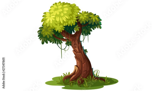 Obraz Beautiful tree vector illustration 2