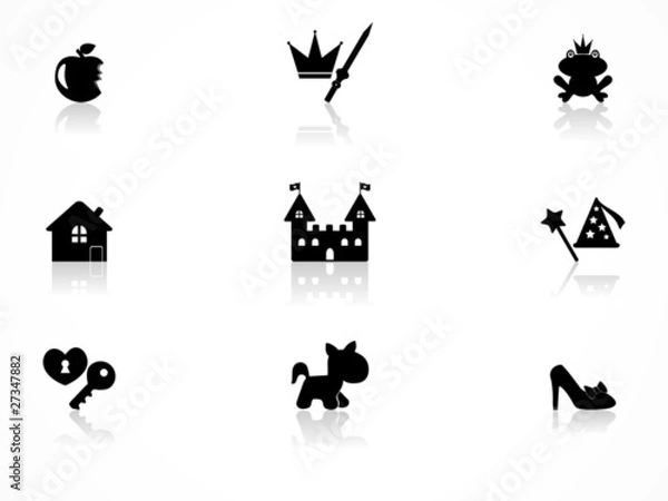 Fototapeta Princess icons set