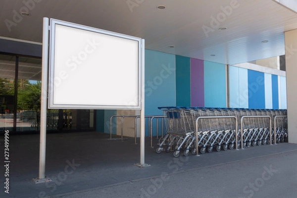 Obraz Blank billboard in a supermarket