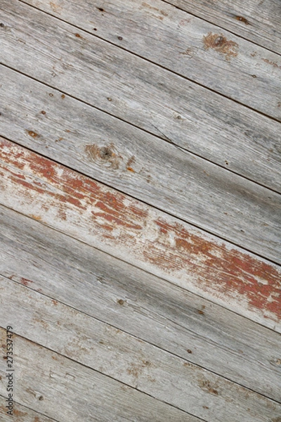 Fototapeta old wooden background with diagonal boards