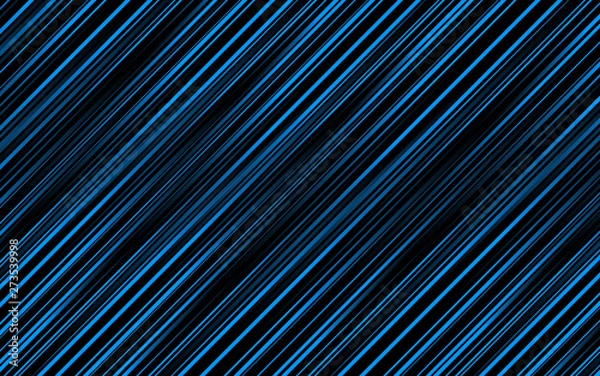 Fototapeta Abstract blue background, black and blue diagonal lines and strips, modern shiny template