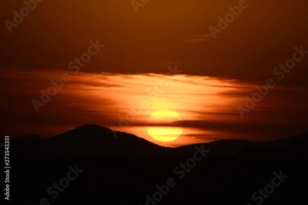 Fototapeta A red sunset