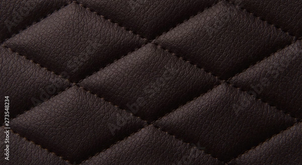 Fototapeta Macro leather pattern background. Synthetic leatherette surface.