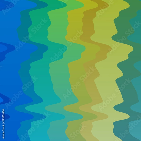 Fototapeta Light Blue, Green vector backdrop with bent lines.