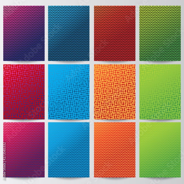 Fototapeta Vector Abstarct design background. Modern bacground template set collection