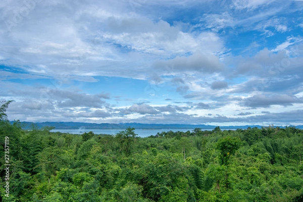 Obraz landscape forest and river at Kanchanaburi province