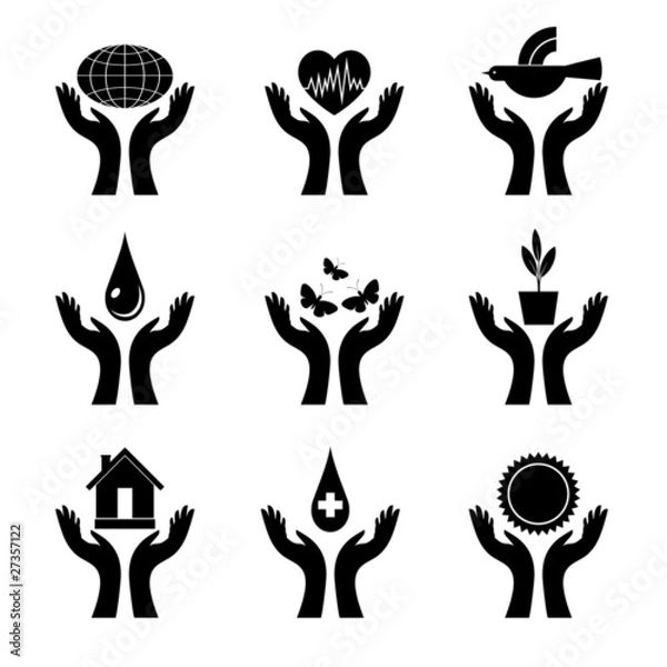Obraz symbol-black-hands
