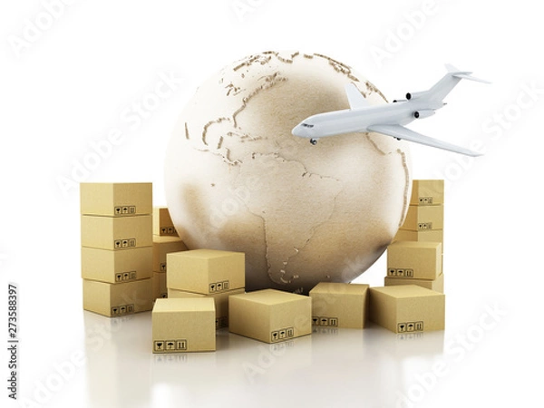 Obraz 3d Cardboard boxes. Delivery concept.