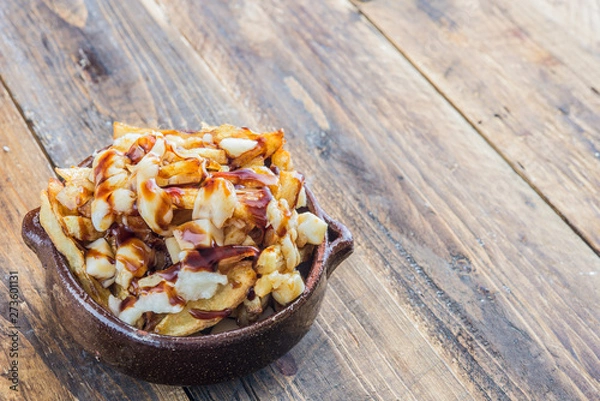 Obraz Poutine typical street food  in Canada