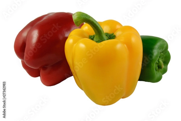 Obraz three bell peppers (isolated)