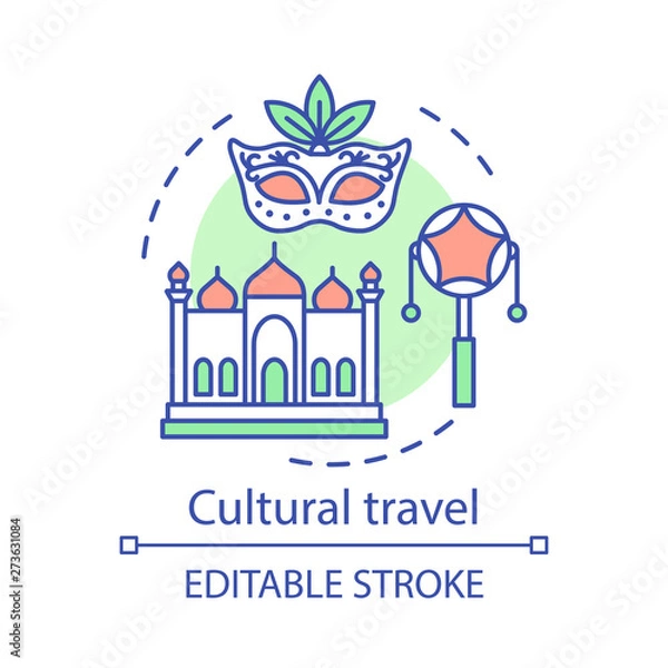 Obraz Cultural travel concept icon