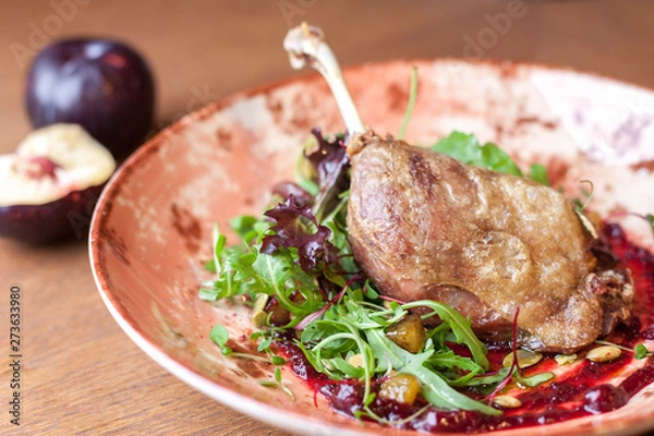 Fototapeta Duck leg confit