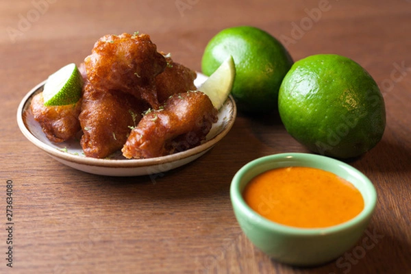 Fototapeta Battered fish fillet