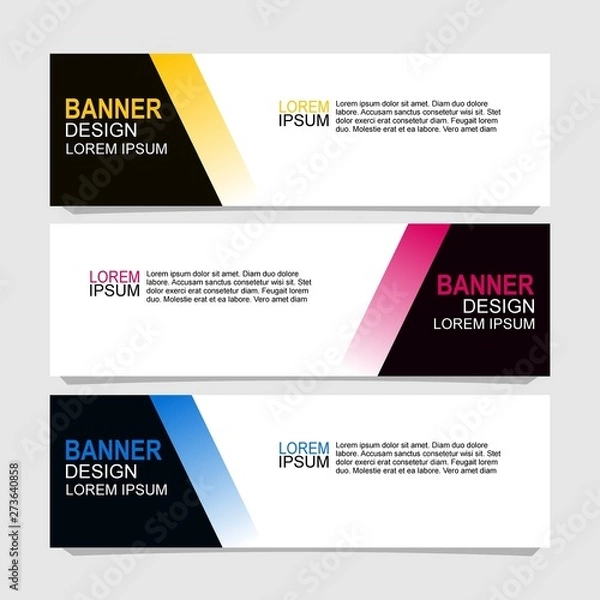 Fototapeta Vector abstract design banner web template.