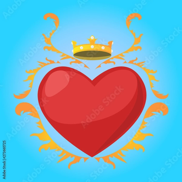Obraz Heart and crown