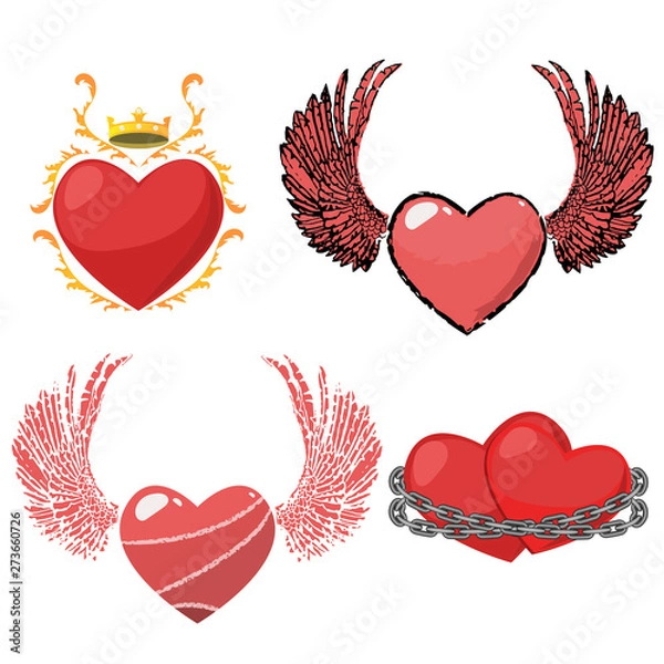 Obraz Hearts set