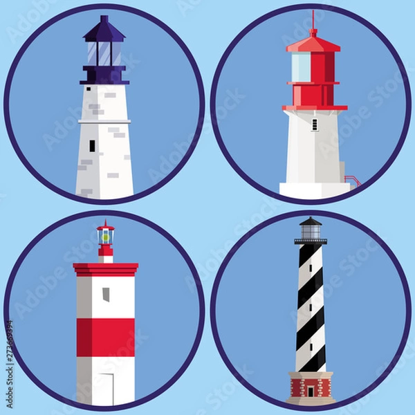 Obraz Symbols of lighthouses
