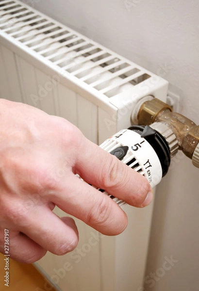 Fototapeta Heating and hand