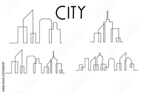 Obraz city skyline vector illustration design