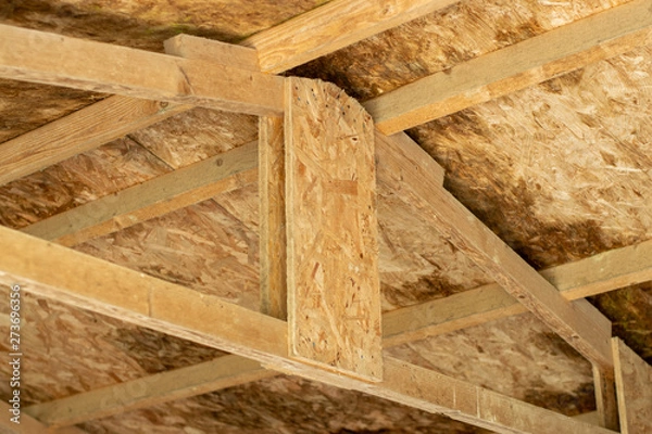 Obraz wooden timber roof
