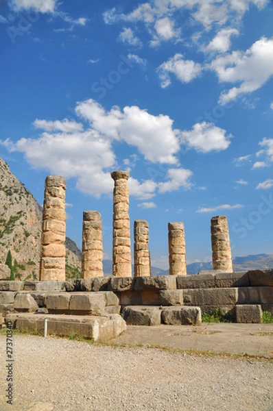 Obraz The temple of Apollo at Delphi, Greece