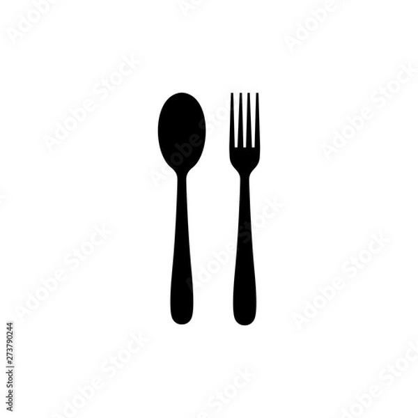 Fototapeta Fork and Spoon Restaurant Icon