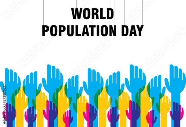 Fototapeta world population day poster design