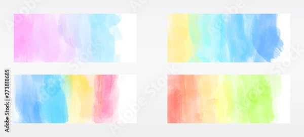 Obraz 水彩ラベル Watercolor Label vector background ornament