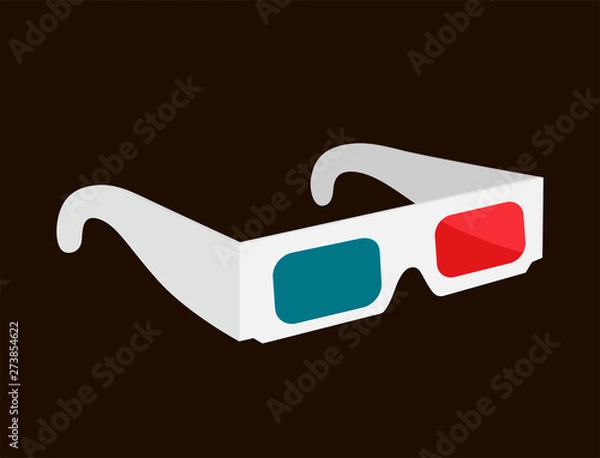 Obraz Vector realistic 3d glasses for cinema