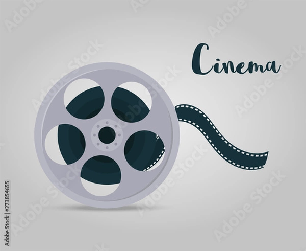 Obraz Vector film disk with tape for cinema, cinematography