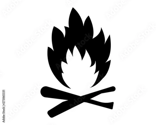 Obraz Pittogramma fuoco vettoriale 