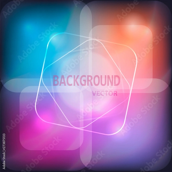 Obraz Glowing neon banner for design. Vector Background