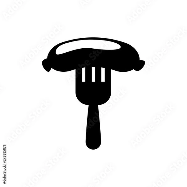 Obraz sausage flat vector icon