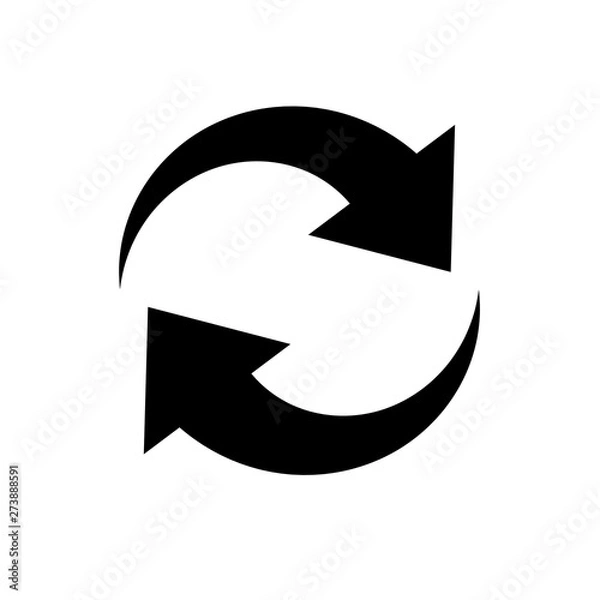 Fototapeta synchronization flat vector icon