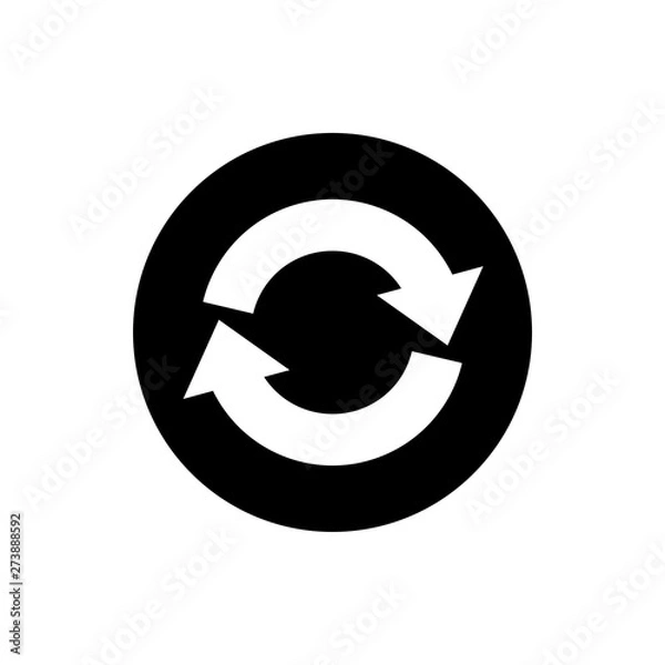 Fototapeta synchronization flat vector icon