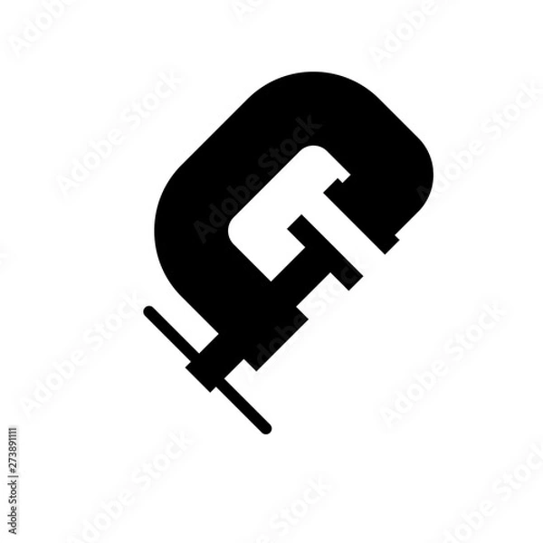 Obraz clamp flat vector icon
