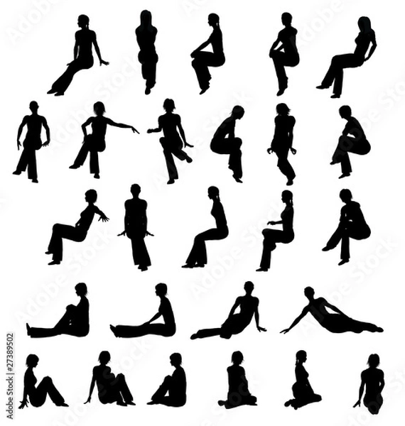 Obraz Silhouette Donna Seduta