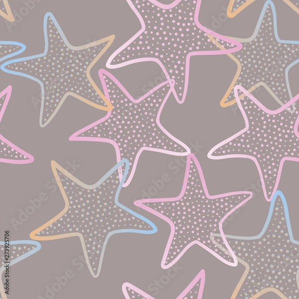 Fototapeta Abstract background with colorful star design elements.