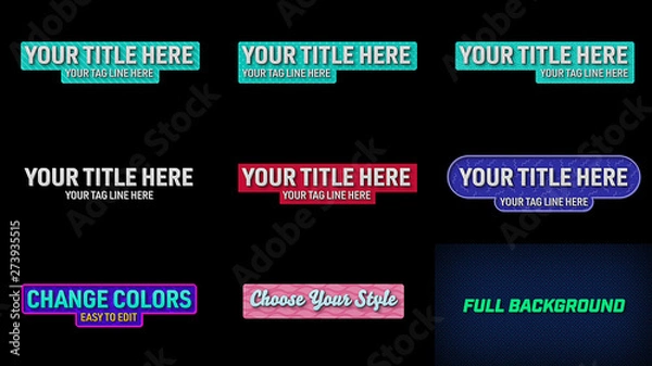 Fototapeta Simple 3D Lower Third