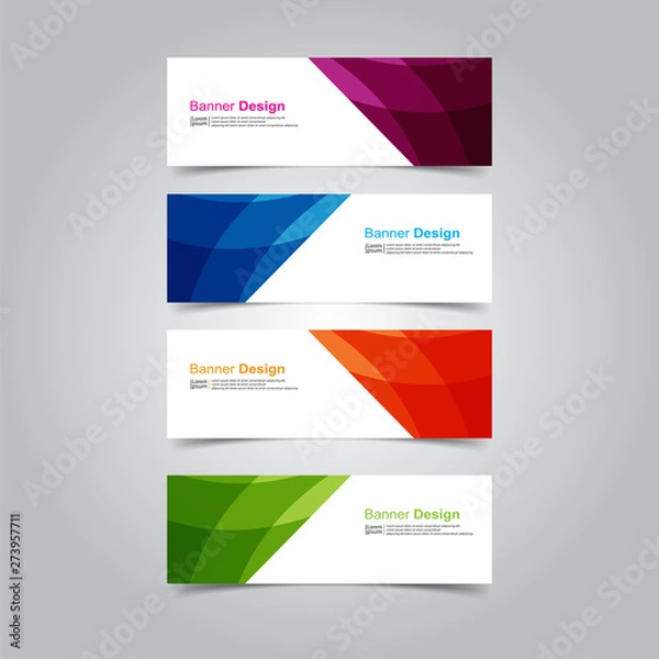 Fototapeta Vector abstract design banner web template