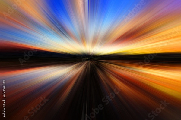 Fototapeta Abstract zoom blur effect for background