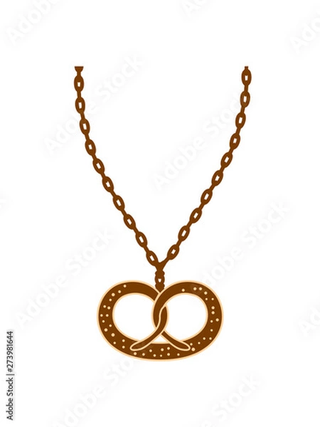 Fototapeta brezel essen hunger oktoberfest bayern deutschland lecker halskette halsband schmuck gebäck brötchen bäcker backen liebe clipart design cool
