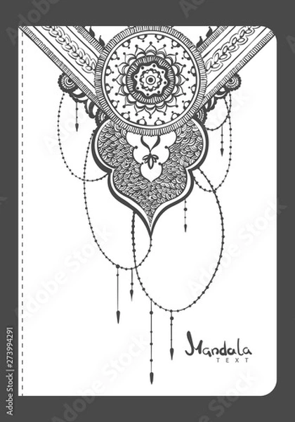 Obraz notebook mehndi pattern