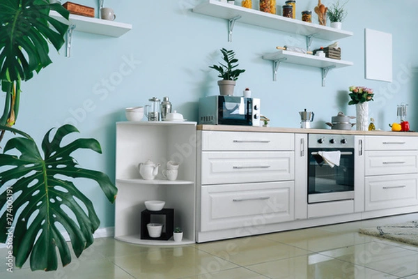 Fototapeta Interior of modern comfortable kitchen