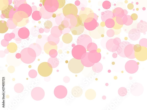 Obraz Rose gold confetti circle decoration for New Year card background. 
