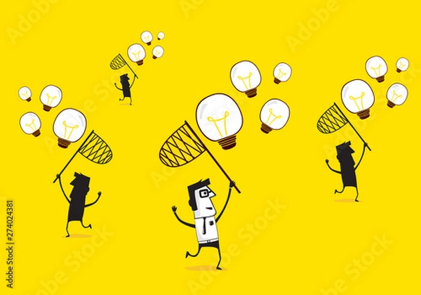 Obraz Group trying to catch idea