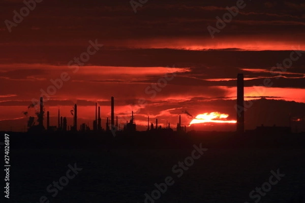 Obraz Industrial sunset