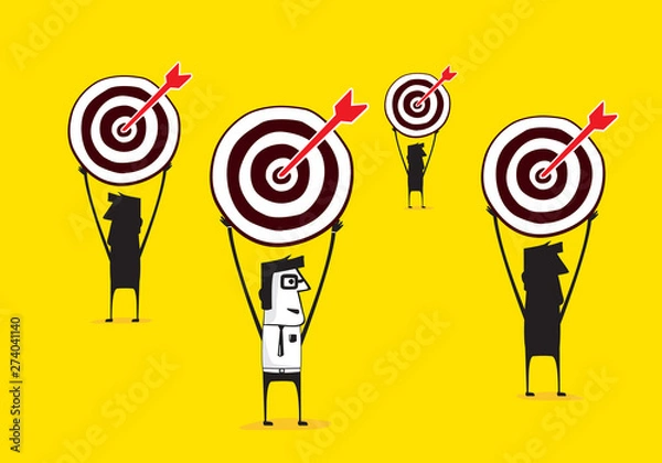 Obraz Group holding up a target