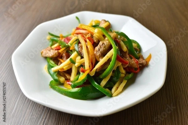 Fototapeta 青椒肉絲